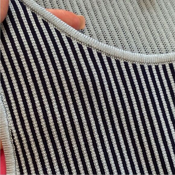 Reiss Striped Sleeveless  midi Dress, US0 - Picture 3 of 10